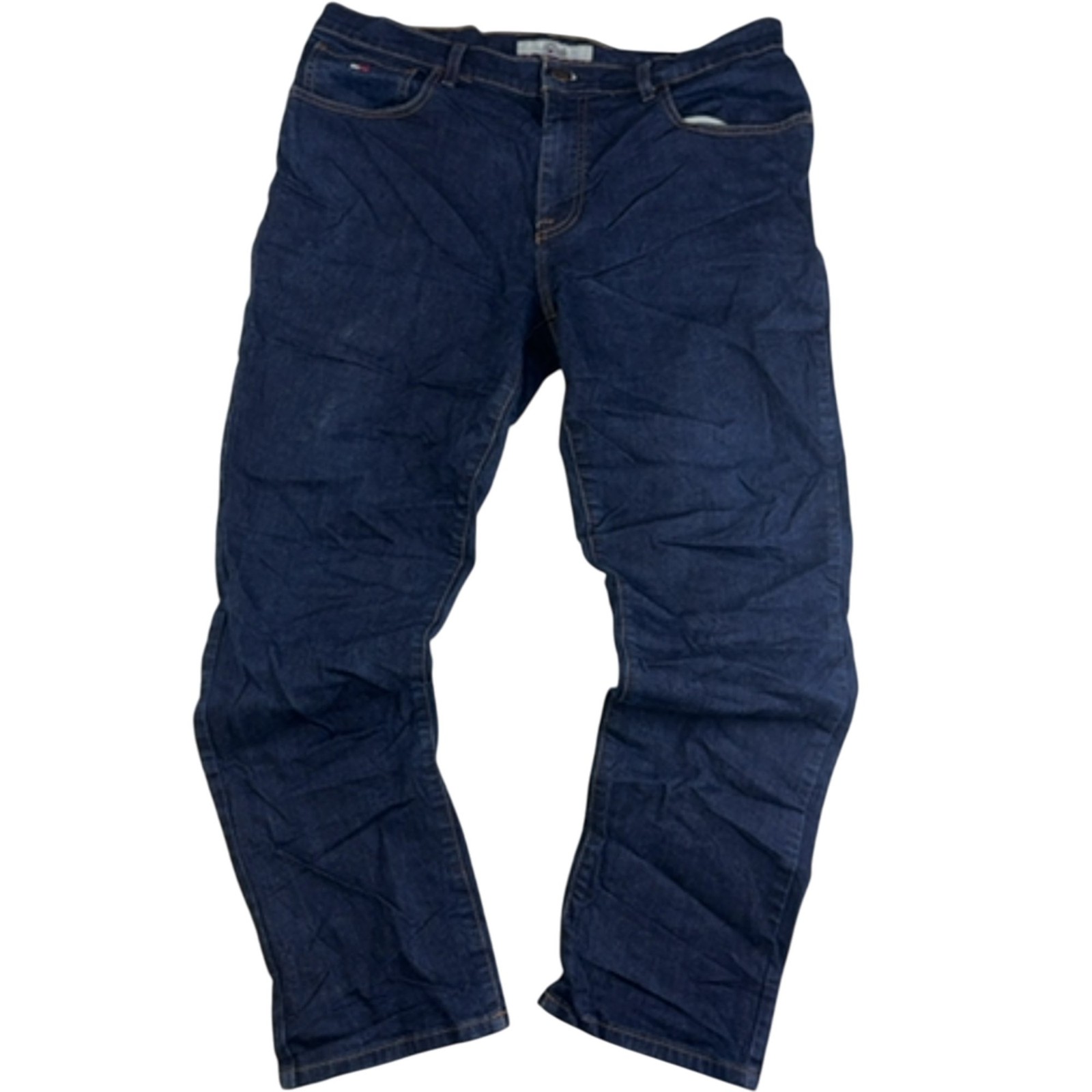 Tommy Hilfiger Straight Jeans Mens W36 L30 Y2K Classic Blue Denim Trousers image 8