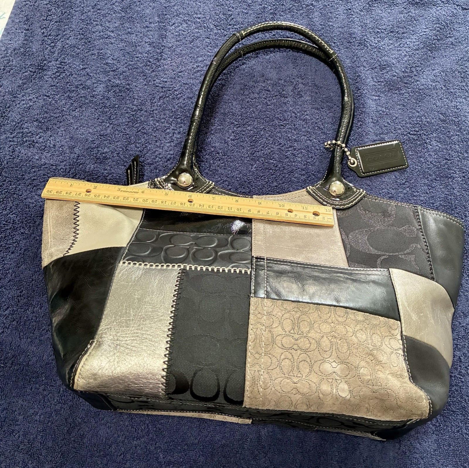 COACH VINTAGE HAMPTON LEGACY BLEECKER PATCH WORK … - image 9