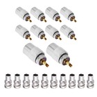 Nickel Plated PL-259 Solder Connector Kit 10PCS w/Reducers RG8 LMR240 Belden