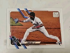 2021 Topps Series 2 Lewin Diaz Rookie Card Variation SP. Marlins. rookie card picture