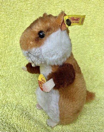 STEIFF HAMSTER  "GOLDI" #02155/17 IN EXCELLENT CONDITION. MADE IN GERMANY