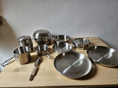 Campinggeschirr Set Edelstahl