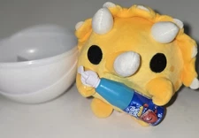 Series 3 Snackles Characters Yellow Triceratops with Koolaid