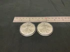 Lot Of 2 American Silver Eagle BU 1 Troy Oz 2022 .999 Fine Silver Rounds