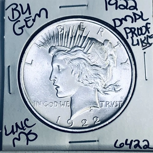 1922 P BU GEM PEACE SILVER DOLLAR UNC MS+++ U.S. MINT RARE COIN 6422