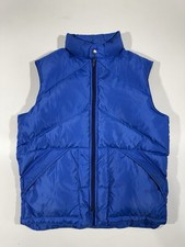 Vintage Camel Down Size S Blue Goose Puffer Vest Zip Front Puffy Made in USA