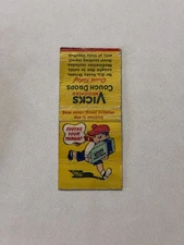 Vicks Medicated Cough Drops Vintage Matchbook Cover 700