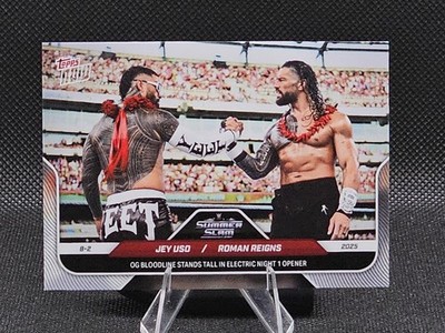 2025 Topps Now WWE #82 Jey Uso Roman Reigns SummerSlam
