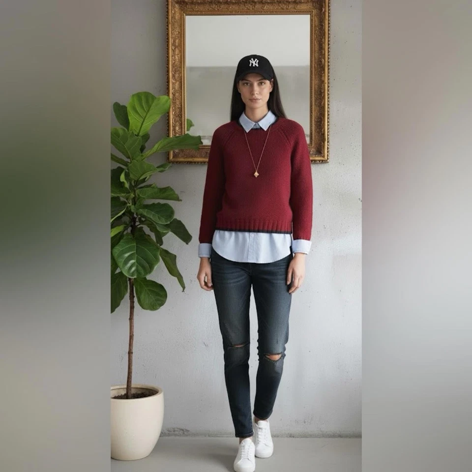 ¡Estilo giratorio de cabeza! Suéter Alice + Olivia Mezcla Lana | Talla 6 Foto 3 de 3