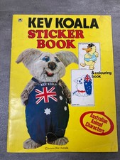 KEV KOALA STICKER BOOK & COLOURING - Golden - Jacaroo Blue Australia - 1985 Rare