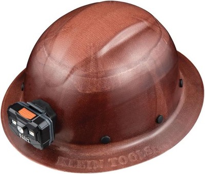 Klein Tools 60447 Hard Hat, Full Brim Class G KONSTRUCT Series Medium, Brown 