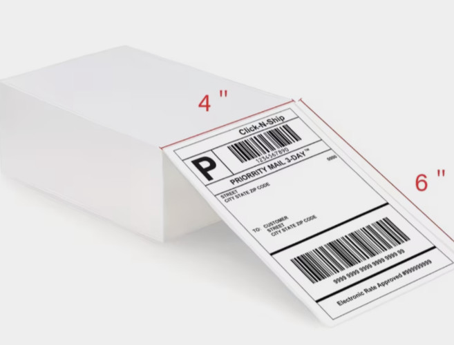 4"x6" Fanfold Direct Thermal Shipping Labels  500 PCS