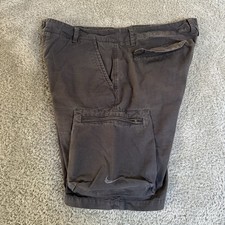 VTG Nike Ripstop Cargo Shorts Embroidered Swoosh Faded Black Mens Sz 36 Blue Tag