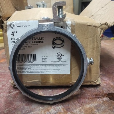 4'' Insulated Metallic Grounding Bushing Southwire FREE SHIPPING 