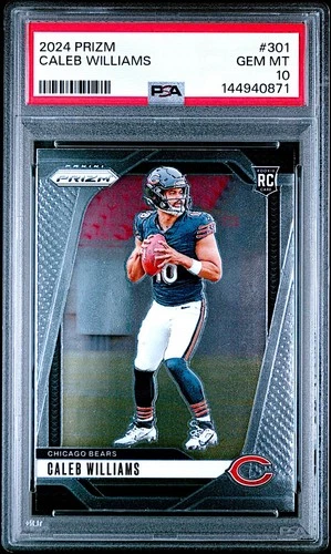 2024 Panini Prizm Caleb Williams Rookie Card #301!  PSA 10!