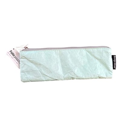 Design Ideas Folio Pouch Green Pencil Case Travel Bag Organizer Recycled Paper