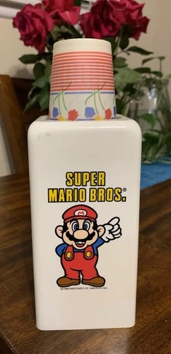 Vintage Nintendo Super Mario Bros Dixie Cup Dispenser 1989