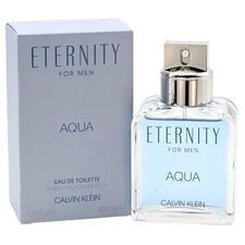 Eternity Aqua by Calvin Klein 3.3 / 3.4 oz EDT Cologne for Men New In Box