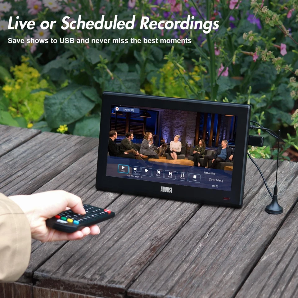 Freeview Portable TV 10" 1080P HDMI USB PVR for Caravan, HGV - August DA100D - Image 4 of 4