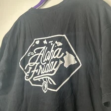 T&C Surf Hawaii Aloha Friday Black Short Sleeve T-Shirt Men's Size X-Large XL
