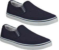 Mens Lightweight Canvas Slip On Pumps Summer Beach Walking Deck Shoes Loafers