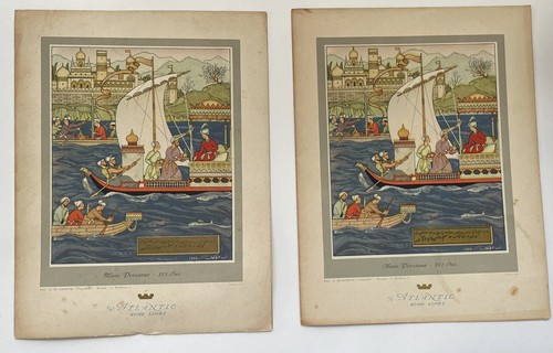 11 Menus Atlantic Home Lines Cruise Luncheon Dinner Art De Agostini Italgeo 1950 - Picture 8 of 8