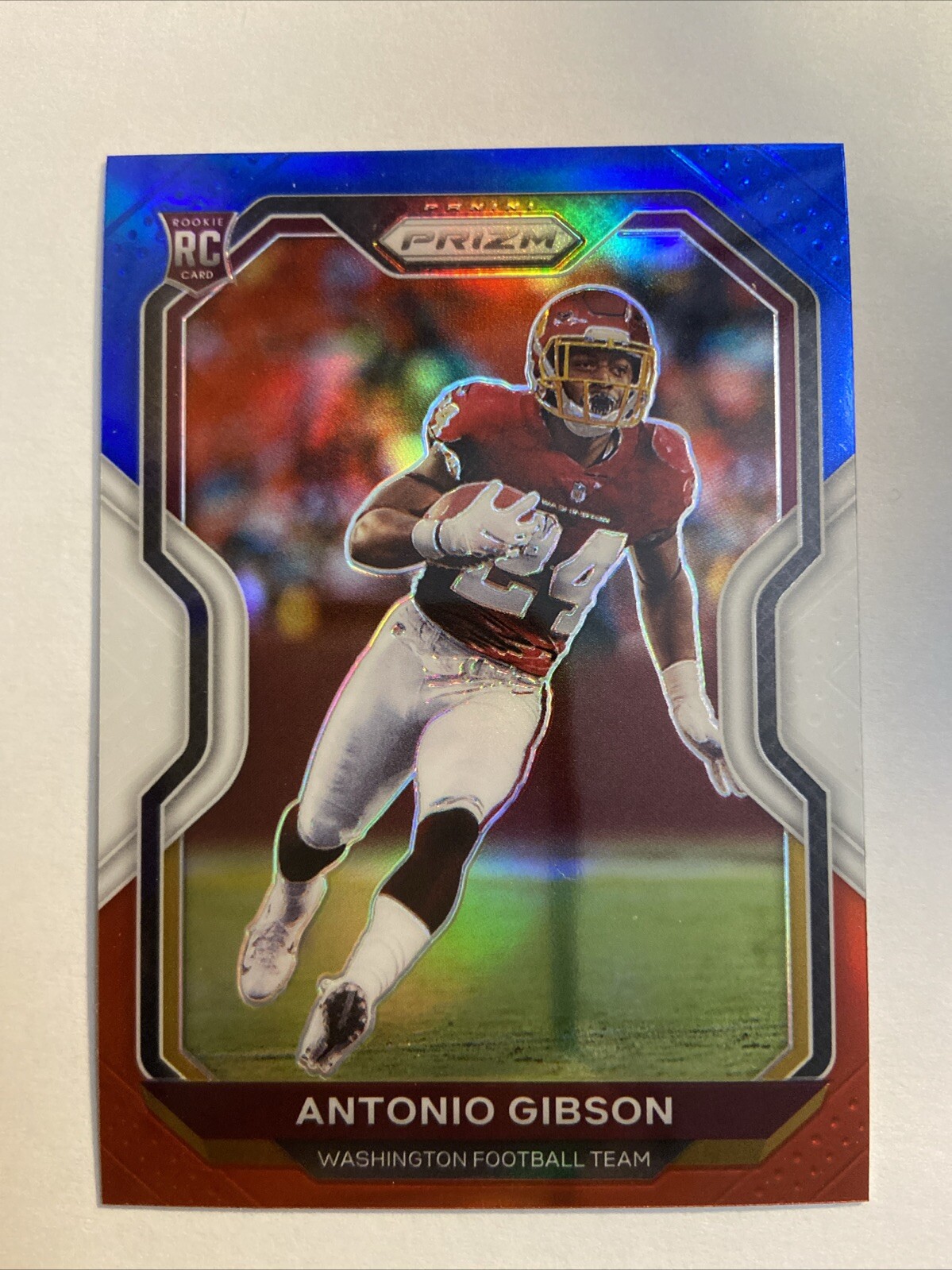 2020 Prizm Antonio Gibson Red White Blue Prizm RC #384 Washington Commanders