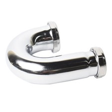 Thrifco 4400652 1-1/2" x 1-1/4" Chrome Plated Brass Tubular J-Bend - 22 Gauge