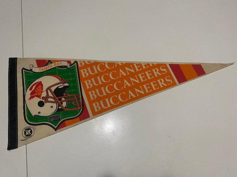 Vintage Official NFL Football Pennant  TAMPA  BAY BUCCANEERS
