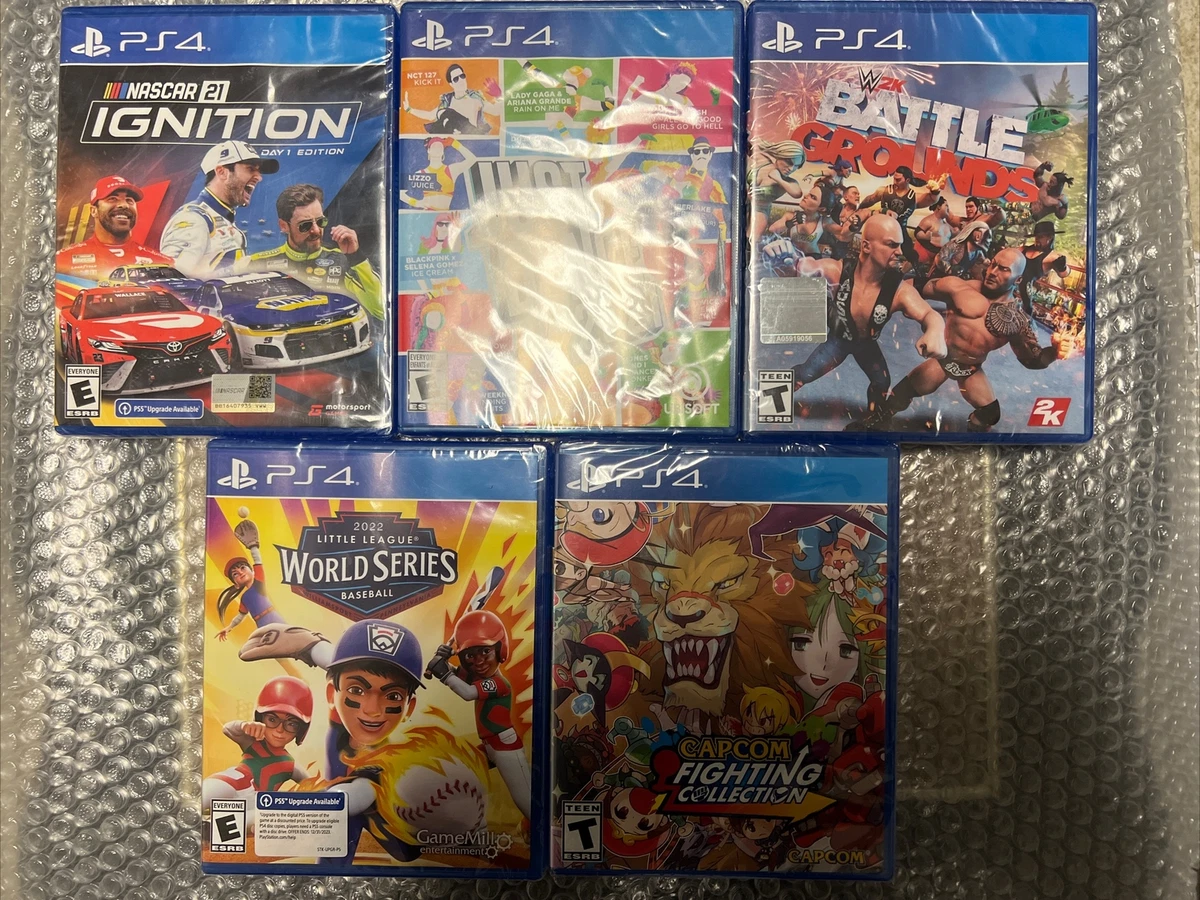 ps4 games lot bundle Of 5 NASCAR 21 Just dance W2k Battle Grounds