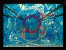 Jozsef Toth *1944: Signale aus dem All Gemälde 70 x 96 cm 1998 kosmische Bilder