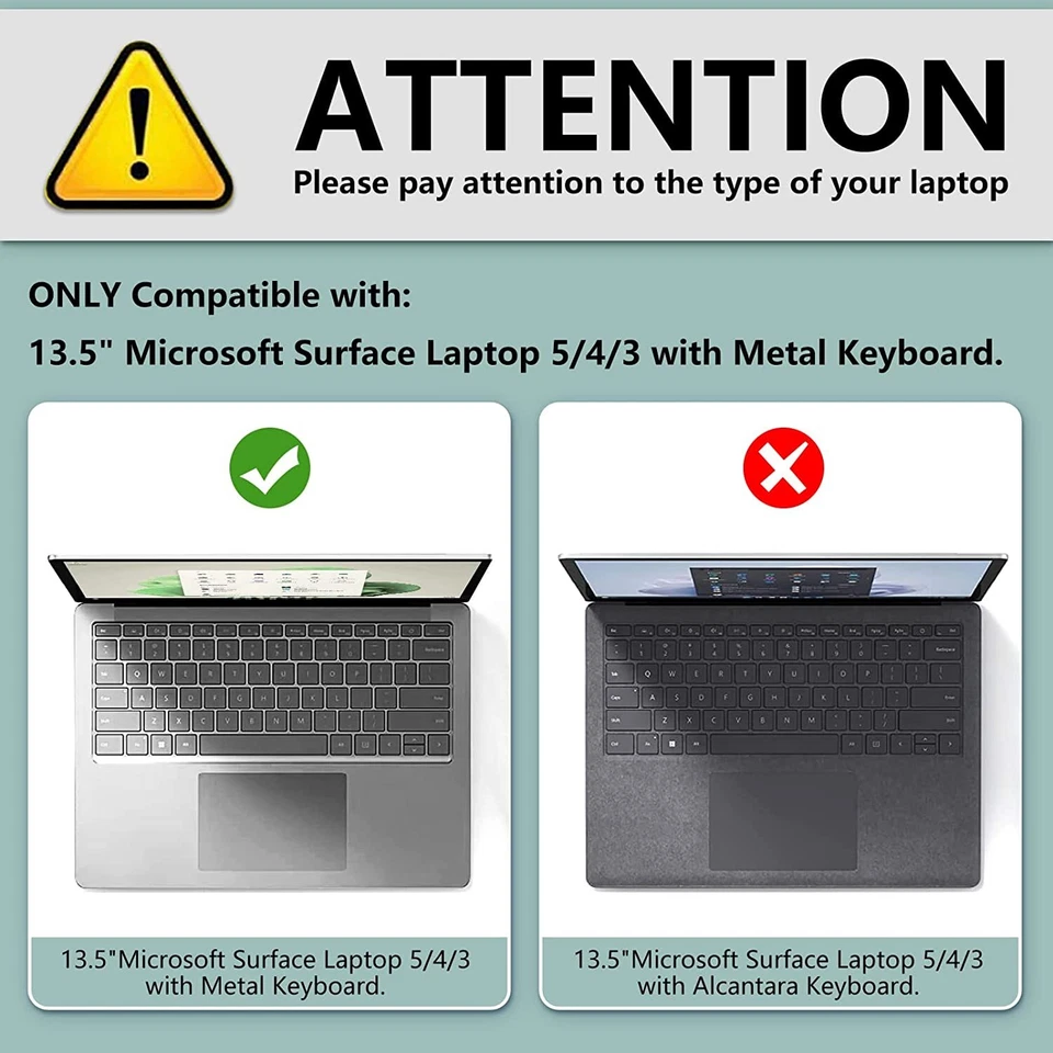 Snap On Case for 13.5 Inch Microsoft Surface Laptop 5/4/3 with Metal Keyboard - Image 2 of 4