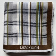 JAPAN HANDKERCHIEF MEN'S COTTON VINTAGE PLAIDS  CHECKS POCKET SQUARE 18" B0349