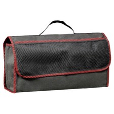 Car Boot Organiser Bag Anti Slip Foldable for Boot Storage Case, Black & Red