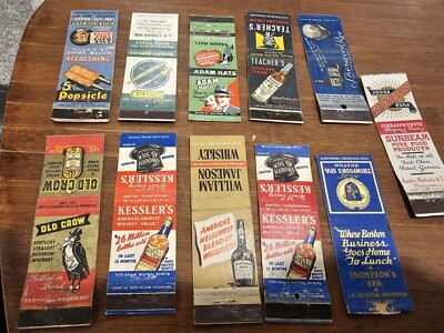 11 Vintage Matchbook Stanley Tools Buck Rogers Whiskey (D6)