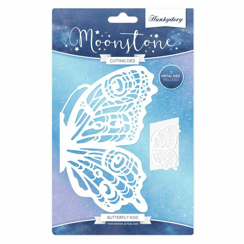 Hunkydory Moonstone - Butterfly Kiss Die Set - 2 Metal Dies - MSTONE185