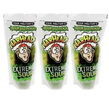 Van Holten's Warhead Extreme Sour Jumbo Pickle 1 or 3 Pack - You Pick Free Ship