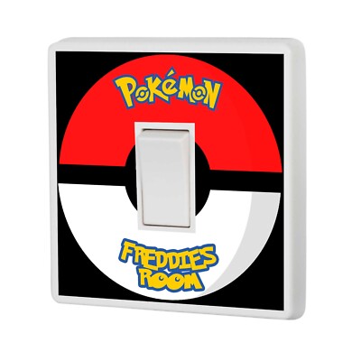 Individuell Pokemon Personalisiert Lichtschalter Vinyl Aufkleber Cover Skin Abziehbild Kinder