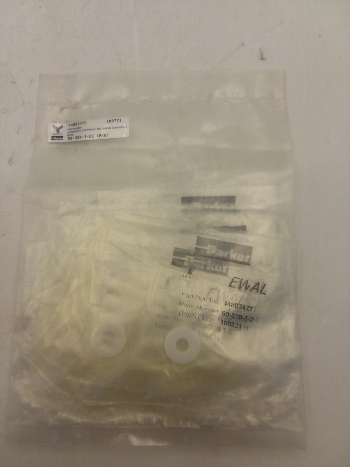 PARKER 44803477 INLET CONNECTION WASHER PACK OF 25 NIB
