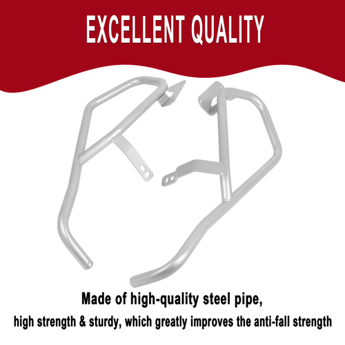 Silver Front Crash Bars Highway Engine Guard For BMW K1600GT K1600GTL 2011-2025 - Picture 5 of 9