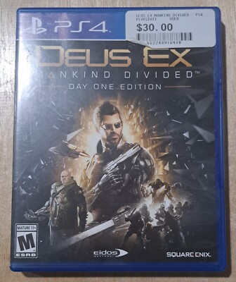 Deus Ex: Mankind Divided Day One Edition (Sony PlayStation 4, 2016) PS4 Complete