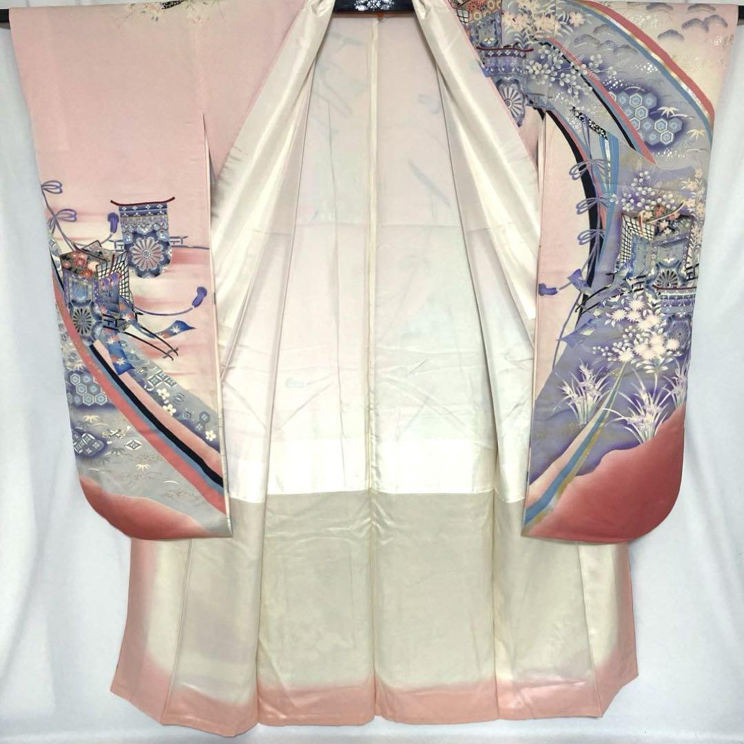 JAPANESE KIMONO FURISODE 165.5cm 5' 5 JAPANESE KIMONO FURISODE 165.5cm 5' 5
