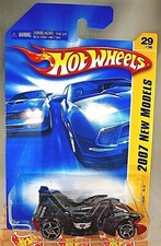 2007 Hot Wheels #29 New Models 29/36 JET THREAT 4.0 Black Variant w/Chrome OH5Sp