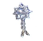 10k white gold .08ct SI2 H diamond sapphire tanzanite pendant 1.2g ladies — photo 8