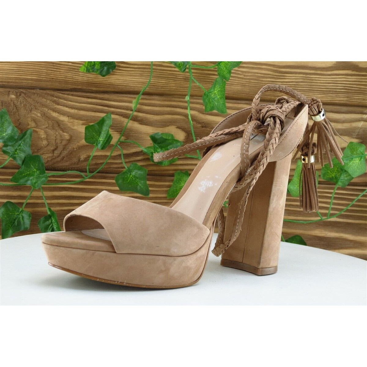 Aldo Brown Leather Strap Casual Sandals Aldo Sz 6.5 M Brown Ankle Strap Leather Women Sandals | eBay main image 4