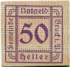 50 HELLER 1920 City of BRUCK IM PINZGAU Salzburg AUSTRIA #PL511.U