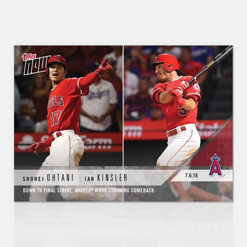 2018 Topps Now 423 Shohei Ohtani / Ian Kinsler