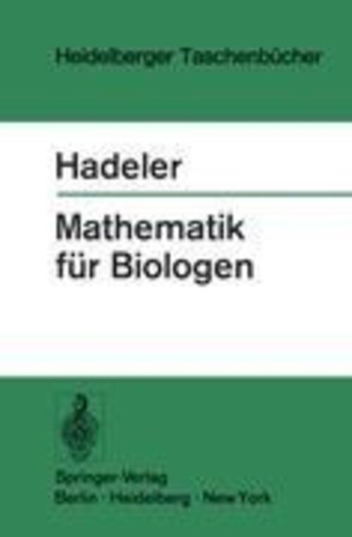 Thumbnail - Mathematik Für Biologen K. P. Hadeler Taschenbuch Heidelberger
