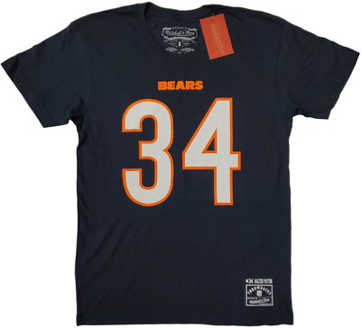 NFL mitchell＆ness フットボールTシャツ 34 size48 Chicago Bears Walter Payton Mitchell & Ness Name & Number T Shirt