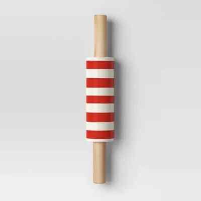 Christmas Red Striped handled Rolling Pin Wondershop